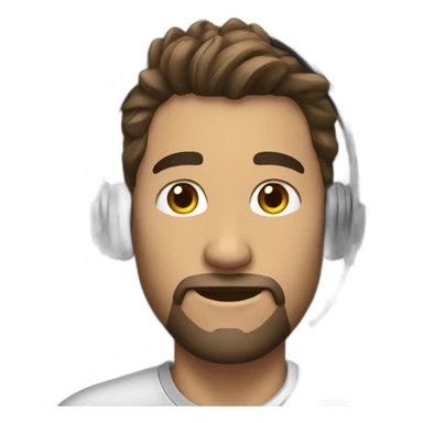 PERSONA MASCULINA CON AURICULARES sticker