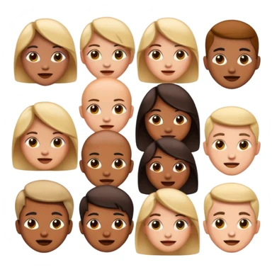 Trendy emoji faces  sticker