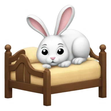 Rabbit takes a bed sticker