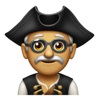 old one-eyed pirate sticker