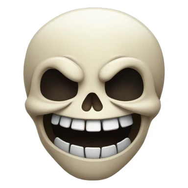 Skull laughing scary sticker