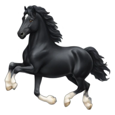 friesian running sticker