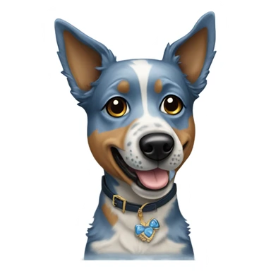 blue heeler in blue heels sticker