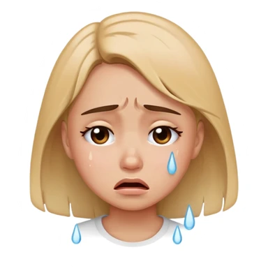 Girl cry sticker