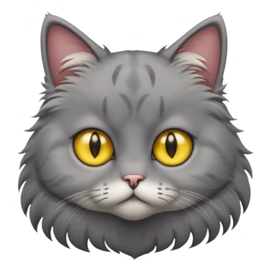 Sad cute cat sticker
