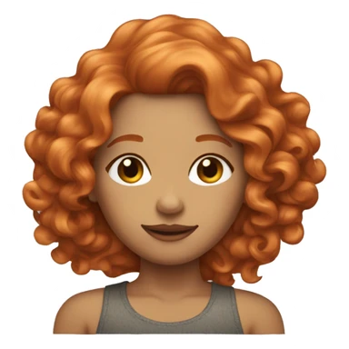 ginger wavy hair woma sticker