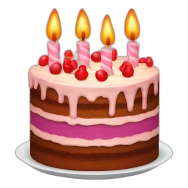 3 layer cake with candles sticker