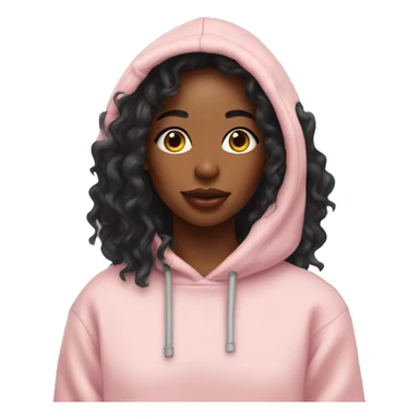 SZA wearing a light pink hoodie sticker
