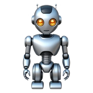 cool and modern robot to represent an AI agent sticker
