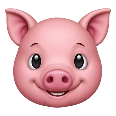 A emoji pig sticker