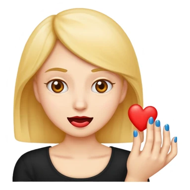 Emoji who like somebody, so bite her nails sticker