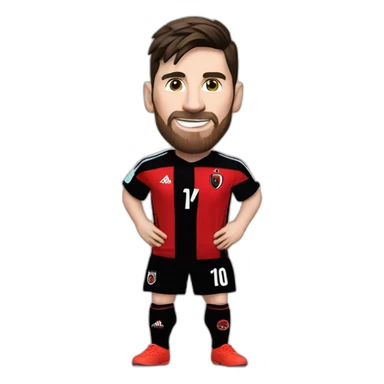 Leonel messi con la camiseta de newells sticker