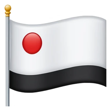 Two colored flag, white on top and black on bottom. sticker