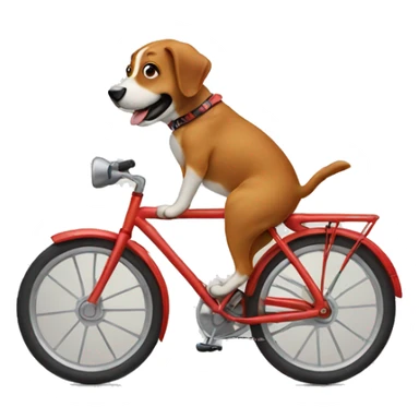 Dog on a bike sticker