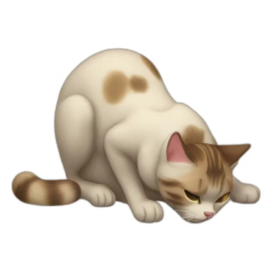 Vomiting cat sticker