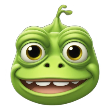 Pepe The Frog with Shrek ears sticker