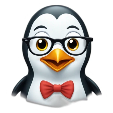 magic penguin with glasses sticker