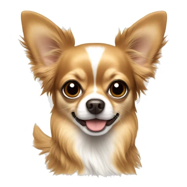 Long hair Chihuahua light brown and white sticker