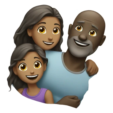 seal father and daughter  sticker