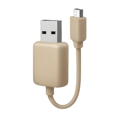 Beige usb cable sticker