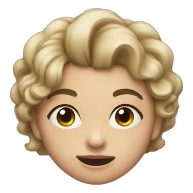 Biting her lips sticker