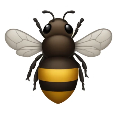 Monochrome brown bumble bee sticker