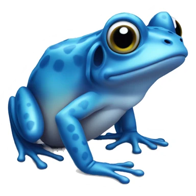 Blue frog cute sticker