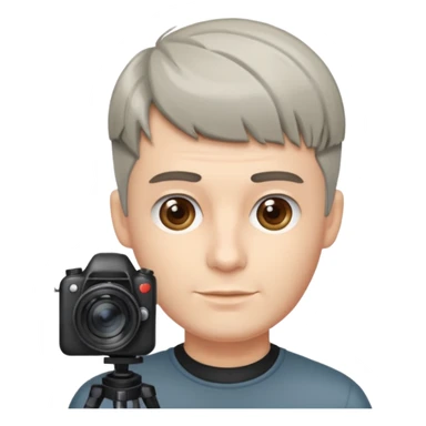 fotografo com cabelo degrade toupet sticker