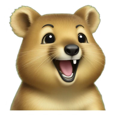 happy quokka sticker