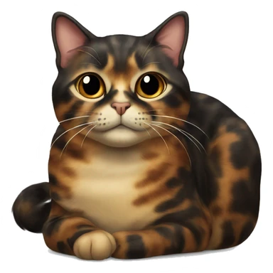 tortoiseshell cat  with one eye closed sticker