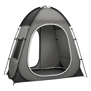 black Tall Oval Narrow Pop up open standing tent  sticker