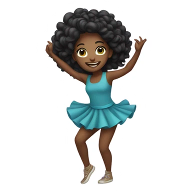 cute black girl dancing sticker