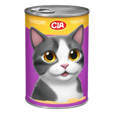 Wet cat food tin sticker