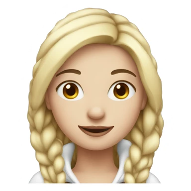 blonde girl as snowman  sticker