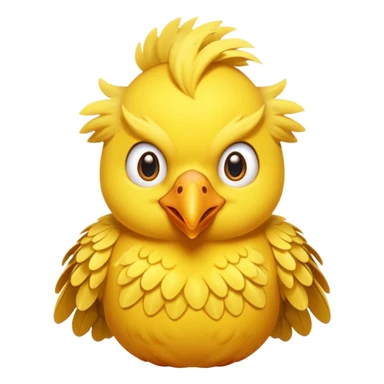 Give me a bird in yellow. make her angry  sticker