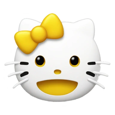 Yellow hello kitty emoji mad sticker