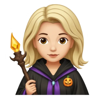 hair dresser with witch robe sticker