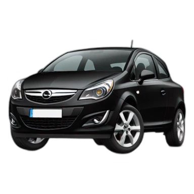 black opel corsa d past lift sticker