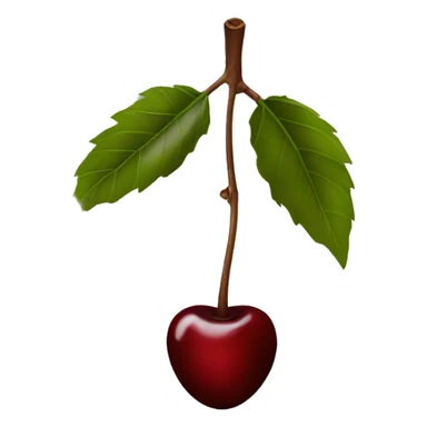 Dark red emoji cherry sticker