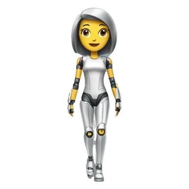 robot woman runway sticker