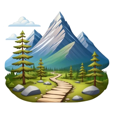 Kungsleden hiking trail in Swedish Lapland with mountains and forests sticker
