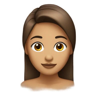 Chica pelo castaño piel morena clara ojos rasgados y cafés sticker