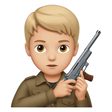 kid with a gun  sticker