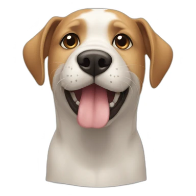 Chien avec un chat sticker