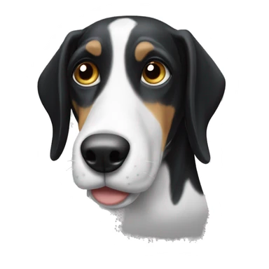 Black and white hound sticker