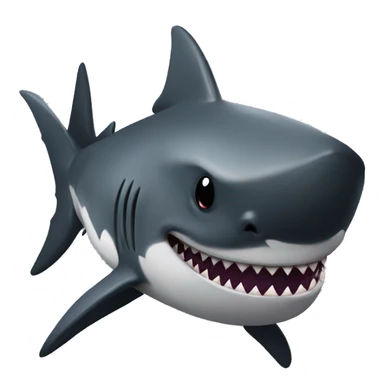 A goth shark  sticker
