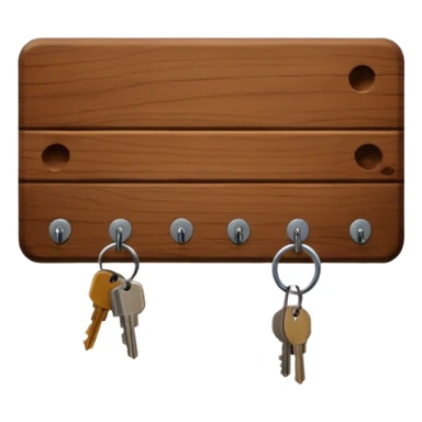 Wooden wall key holder  sticker