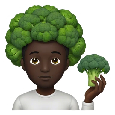 brocolli headed programmer with black skin sticker