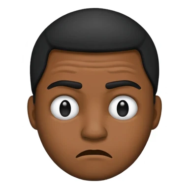 Black man emoji with a frown sticker