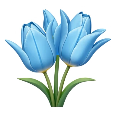 Ramito de tulipanes celeste cielo sticker